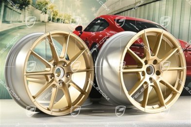 20" komplet felg "Spyder" / "718 Sport", felgi 8,5J x 20 ET57 + 10,5J x 20 ET47, Aurum satynowy półmat