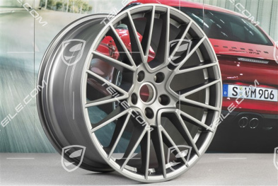 21" Komplet felg RS Spyder, 11J x 21 ET49 + 9,5J x 21 ET46, do Cayenne Coupe, Platinum satynowy półmat