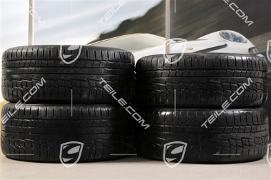 18" Komplet kół zimowych Panamera, 8J x 18 ET 59 + 9J x 18 ET 53 + NOWE opony zimowe Nokian 245/50 R18 + 275/45 R18, DOT/rok prod. 2013