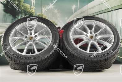 20" koła zimowe Cayenne Design, komplet, felgi 9J x 20 ET50 + 10,5J x 20 ET64 + opony zimowe Michelin 275/45 R20 + 305/40 R20, z czujnikami ciśnienia