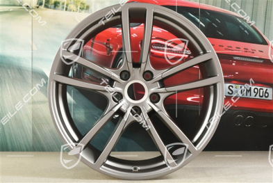 21-inch wheel rim, Cayenne Turbo, 11J x 21 ET49, Platinum satin-matt
