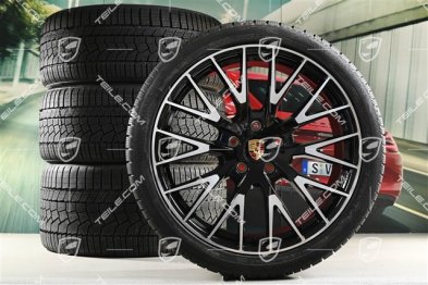 21-inch Panamera Exclusive Design Winter wheel set, wheel rims 9,5J x 21 ET71 + 10,5J x 21 ET71 + Continental Winter Contact TS860 S winter tyres 275/35 R21 + 315/30 R21, black high gloss