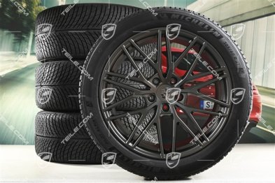 21-inch Cayenne "RS Spyder Design" winter wheel set, rims 9,5J x 21 ET46 + 11,0J x 21 ET49 + NEW Michelin Pilot Alpin 5 SUV winter tyres 285/45 R21 + 305/40 R21, with TPMS, turbonite