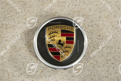 Radzierdeckel, Wappen farbig, schwarz seidenmatt