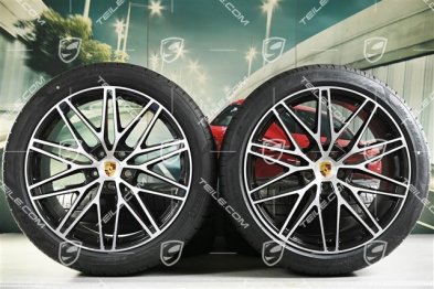22" Cayenne Coupé RS Spyder Design Sommerräder Satz, Felgen 10J x 22 ET48 + 11,5J x 22 ET52 + NEUE Pirelli P Zero Sommerreifen 285/40 R22 + 315/35 R22, mit RDK-Sensoren