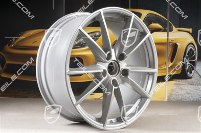 20+21" Komplet felg Carrera S, felgi: przednie 8,5J x 20 ET53 + tylne 11,5J x 21 ET67, srebrny brylantowy chrom