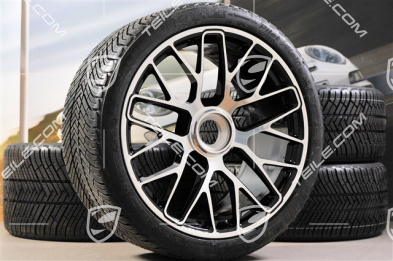 20" Turbo S central locking winter wheel set for Turbo S, wheels 8,5J x 20 ET51 + 11J x 20 ET59 + Michelin Pilot Alpin PA4 winter tyres 245/35 R20+295/30 R20, TPMS