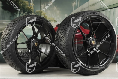 20"+21" koła zimowe GT3 / GT3RS, komplet, felgi montowane centralnie 9J x 20 ET43 + 11,5J x 21 ET46 + opony zimowe Michelin Pilot Alpin 5 245/35 R20 + 305/30 R21, czarny satynowy mat