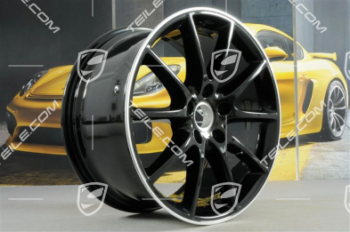 20" Cayenne Design Felgensatz, 10,5J x 20 ET64 + 9J x 20 ET50, Exclusiv, Felgenstern in Schwarz
