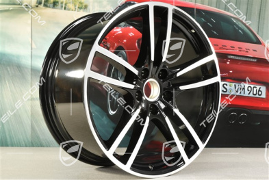 21-inch wheel rim Cayenne Turbo, 11J x 21 ET49, black high gloss