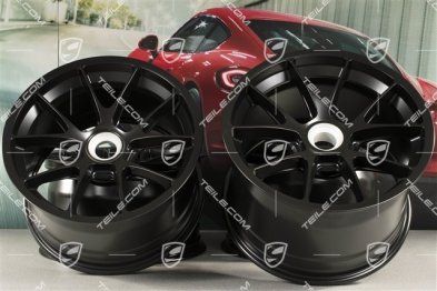 18" rims set GT3 CUP, 10,5J x 18 ET28 + 12J x 18 ET53, in black satin-mat