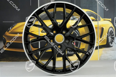 21" Felge Panamera Sport Design, 10,5J x 21 ET71,  für Winterbetrieb, Felgenstern in Schwarz Hochglanz