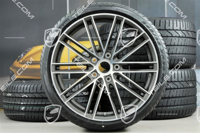 20" Sommerräder 911 Turbo IV, Felgen 11,5J x 20 ET56 + 9J x 20 ET51 + Pirelli Sommerreifen 305/30 ZR20 + 245/35 ZR20, Titan