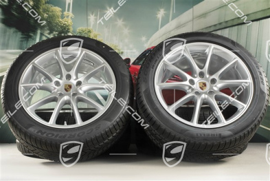 20" Cayenne Design Winterräder Satz, Felgen 9J x 20 ET50 + 10,5J x 20 ET64 + Pirelli Winterreifen 275/45 R20 + 305/40 R20, mit RDK-Sensoren
