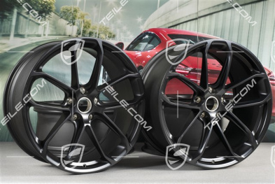 22" Felgensatz GT, 10J x 22 ET48 + 11,5J x 22 ET52, Schwarz-Seidenmatt