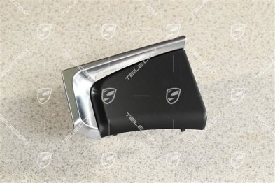 Zierleiste, fahrersaite, Innen, Schwarz / Galvanosilver, L