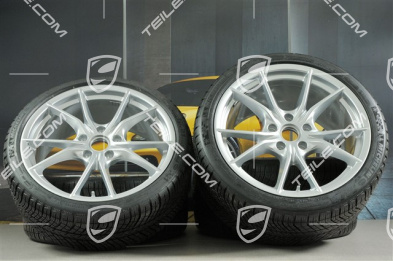 20" Winterräder Satz Carrera S (IV), gebrauchte Felgen 8,5J x 20 ET49 + 11J x 20 ET56 + NEUE Michelin Pilot Alpin PA4 N1 Winterreifen 245/35 R20 + 295/30 R20