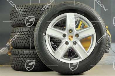 18" Koła zimowe Cayenne S III, felgi 8 J x 18 ET 53 + NOWE opony zimowe Michelin 255/55 R 18 109V XL M+S, bez czujników ciśnienia RDK