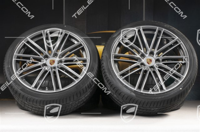 22-inch Cayenne Coupé Turbo IV summer wheel set, rims 10J x 22 ET48 + 11,5J x 22 ET52 + NEW Pirelli P Zero summer tyres 285/35 R22 + 315/30 R22, with TPMS