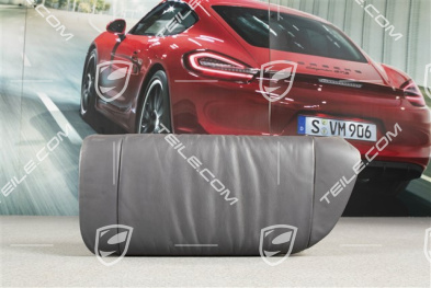 Tylne oparcie odcinka lędźwiowego, Skóra marszczona, Space grey, Cabrio, R