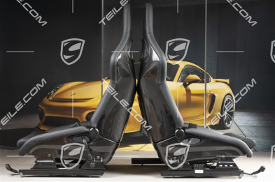 Bucket seats, collapsible, leather Black, L+R