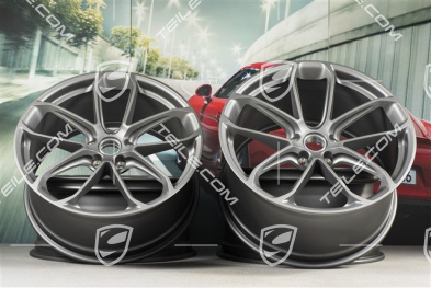 22-inch wheel rim set GT, 10J x 22 ET48 + 11,5J x 22 ET52, Platinum satin-matt