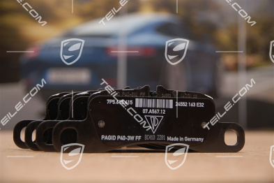 Brake pad set, PCCB, 19-inch, yellow calliper, L+R