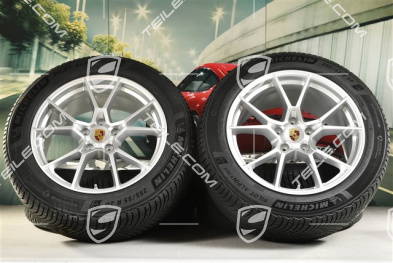 20" koła zimowe Cayenne S, komplet, felgi 9J x 20 ET50 + 10,5J x 20 ET64 + opony zimowe Michelin Pilot Alpin 5 SUV 255/55 R20 + 295/45 R20, z czujnikami ciśnienia