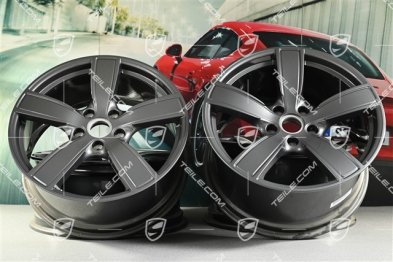 20" Komplet felg Carrera Sport, 8,5J x 20 ET57 + 10,5J x 20 ET51, Boxster T / Cayman T, titanium