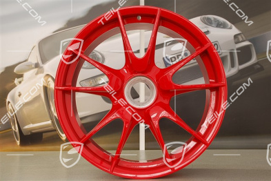 19" Komplet felg GT3RS II 4.0 / GT2RS, Czerwień Indyjska, przód 9J x 19 ET47+ tył 12J x 19 ET48
