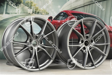 20" komplet felg Carrera S IV, Felgi 8,5 J x 20 ET49 + 11,5 J x 20 ET56, platynowy półmat satyna