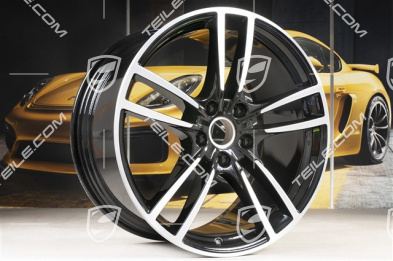 21" Komplet felg Cayenne Turbo, 11J x 21 ET58 + 9,5J x 21 ET46, czarny wysoki połysk