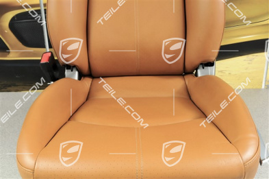 Fotel, regulowany manualnie, skóra, Natural Brown, bez Airbaga, L
