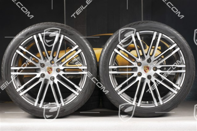 21-inch summer wheels set Turbo III, rims 10J x 21 ET50 + Yokohama summer tyres 295/35 R21, with TPM, NEW-only 30km (from a new Vehicle)