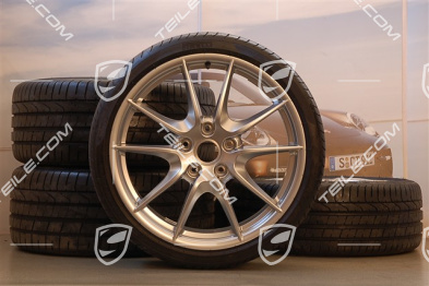 20" Komplet kół letnich Carrera S (III), 8J x 20 ET57 + 9,5J x 20 ET45 + NOWE opony letnie Pirelli 235/35 ZR20 + 265/35 ZR20
