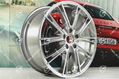21" Felga Panamera Exclusiv, 9,5J x 21 ET71, platynowo srebrny metalik