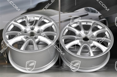 18-inch GT3 Modell 2004 wheel set, 8J x 18 ET50 + 11J x 18 ET45, for Turbo / 4S
