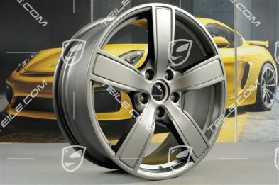 20-inch wheel rim set Carrera Sport, 11,5J x 20 ET76 + 8,5J x 20 ET49,, Platinum satin-mat