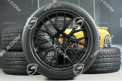 20-inch "RS Spyder Design" in black, summer wheels set, rims 9J x 20 ET26 + 10J x 20 ET19 + NEW Pirelli summer tyres 265/45 R 20 + 295/40 R 20, with TPMS