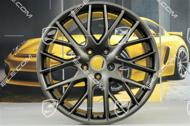 21" Komplet felg Panamera Sport Design, 9,5J x 21 ET71 + 10,5J x 21 ET71, Platynowy półmat satyna / ZIMOWY