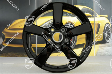 18-inch Cayman S wheel, 8J x 18 x ET57, black high gloss