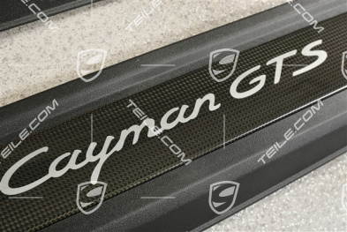 Blenden/Einstiegleisten, ohne Beleuchtung, Carbon, Cayman GTS, Satz, L+R