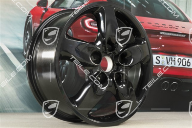 18" Felge Cayenne Turbo, 8J x 18 ET57, schwarz hochglanz