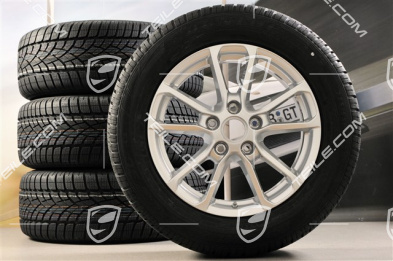 18" koła zimowe, komplet "Cayenne" facelift 2014->, felgi 8J x 18 ET53 + opony zimowe Dunlop 255/55 R18, z czujnikami ciśnienia