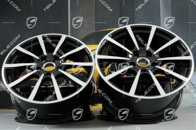 20" Felgensatz Carrera Classic, 8J x 20 ET57 + 10J x 20 ET45, in Schwarz Hochglanz