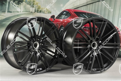 22-inch wheel rim setTurbo IV, 11,5J x 22 ET52 + 10J x 22 ET48, for Coupé, black satin-mat