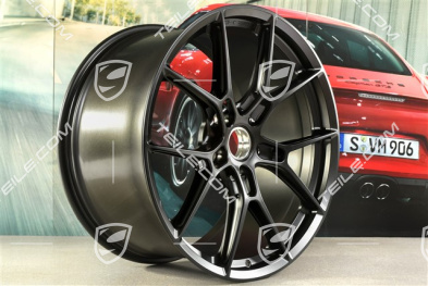 20"+21" 911 Carrera Leichtbauradsatz, Felgen 8,5J x 20 ET50 + 11,5J x 21 ET67, ohne Reifen, Schwarz Seidenmatt