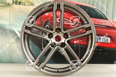 19" Felge, Turbo/Sport Design, 8,5J x 19 ET21, platinum Seidenglanz