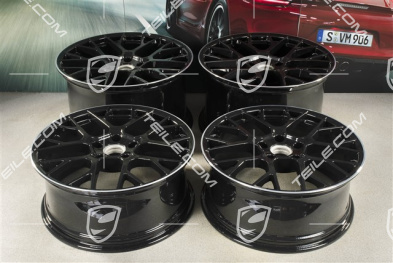 20+21" Komplet felg RS Spyder, felgi: przednie 8,5J x 20 ET53 + tylne 11,5J x 21 ET67, czarny wysoki połysk