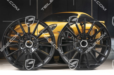 20" Panamera Sport Felgensatz, 2 x 9,5J x 20 ET 65 + 2 x 11,5 J x 20 ET 63, schwarz